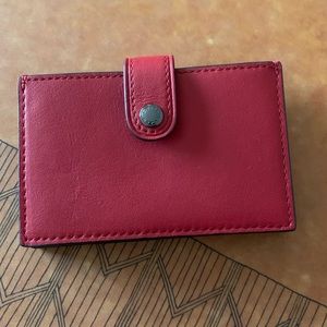 Coach leather accordion card case